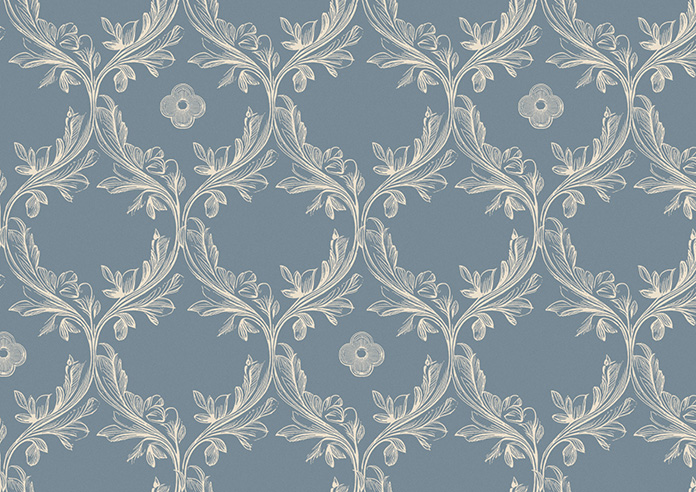 Trellis Prints, Vine and Bloom Raffs Blue - Twist&Fit Roller Blind - Image 6